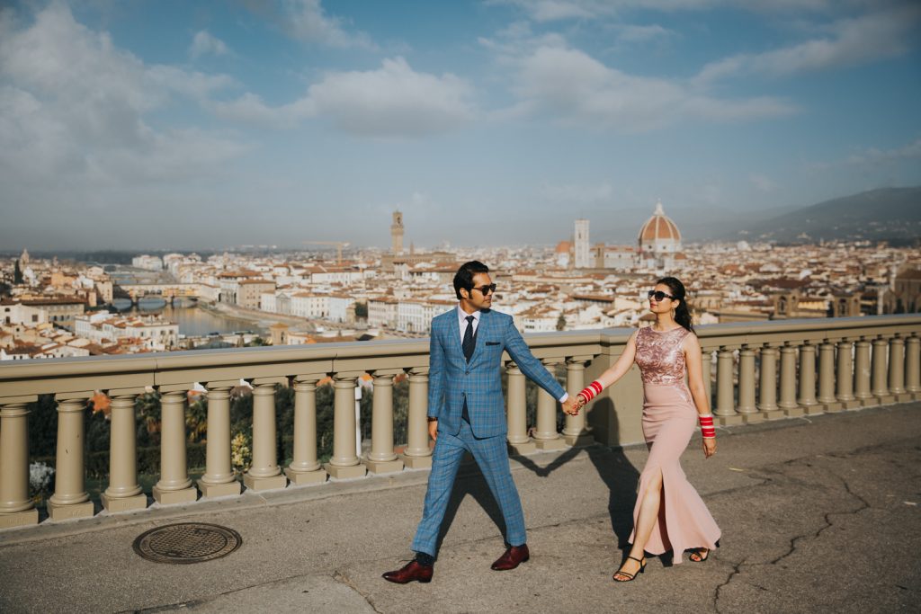 Florence photographer Italy honeymoon session piazzale michelangelo Firenze