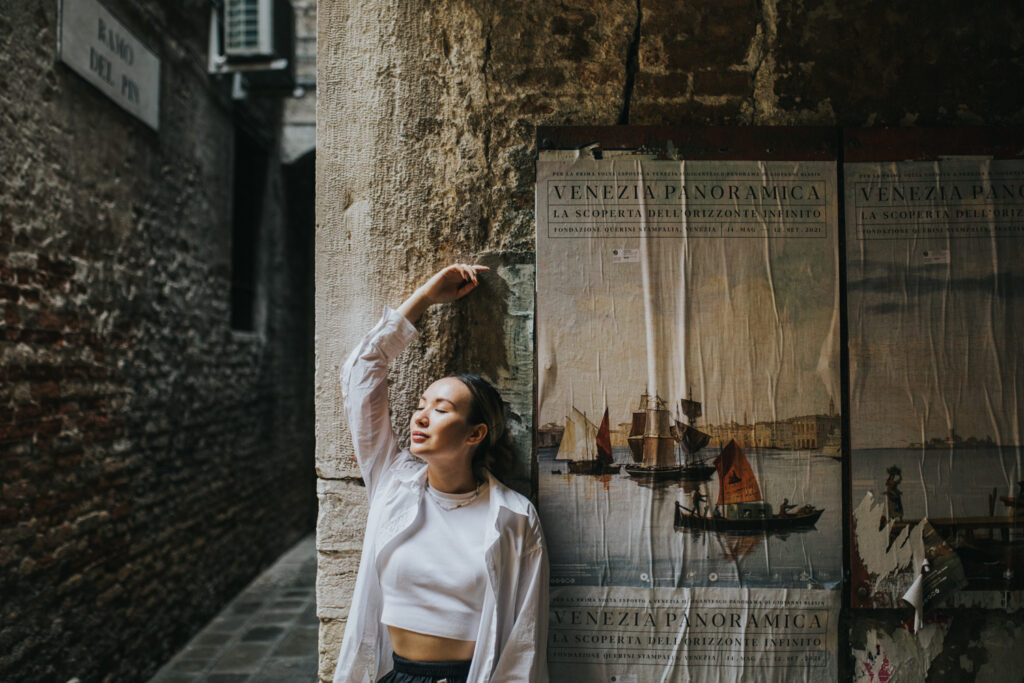 Woman portraits in Venice, Italy