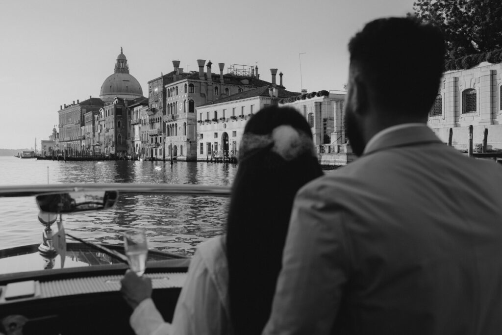 Grand Canal wedding photos in Venice Italy