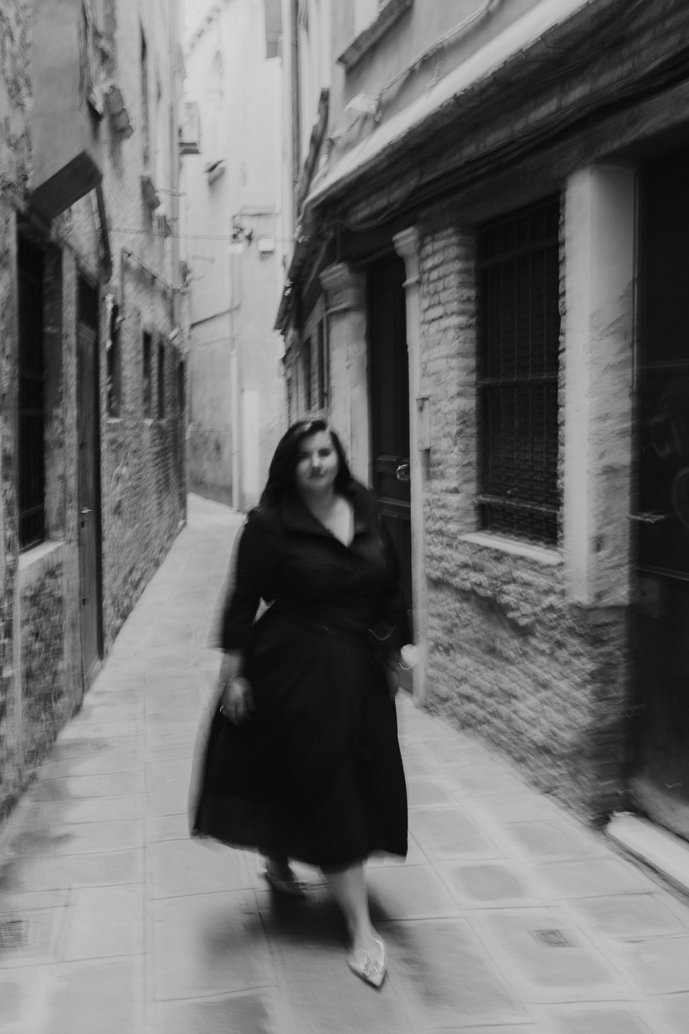 Black and white female portraits Venice